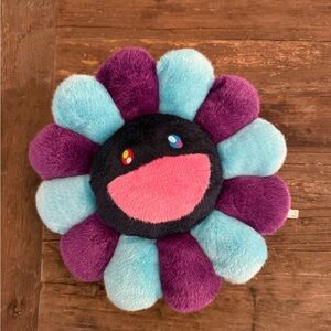 Purple and Blue Mixed Media Art Flower